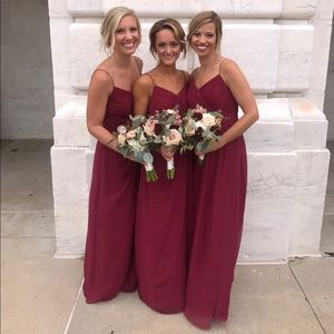Maroon Bridesmaid Dress